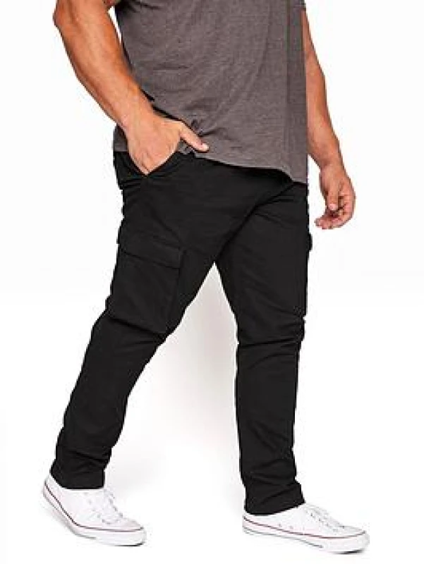 Image of BadRhino BadRhino Men Stretch Cargo Trousers in Black Size: 44R Black 44R Male 5059738088434