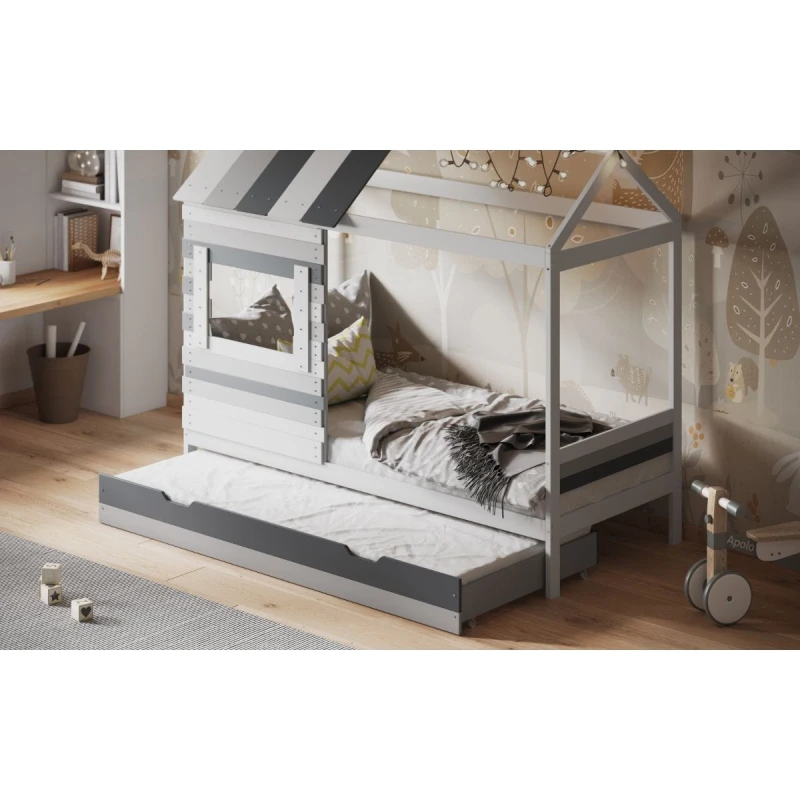 Image of Flair Woodland House Bed with Trundle White