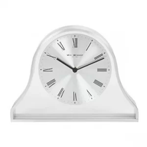 Image of Napoleon Mantel Clock Silver Aluminium Case