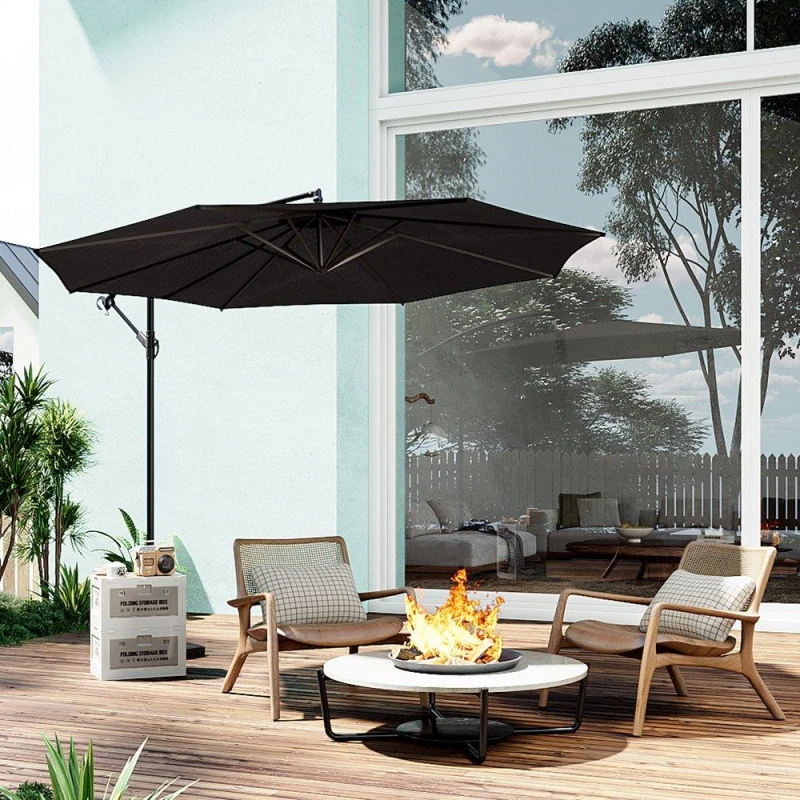 Image of Breeins 3M Black Banana Cantilever Patio Paraso Black unisex One size