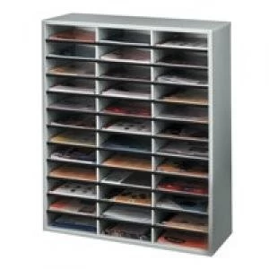 Image of Fellowes Literature Sorter A4 36 Compartments Dark Grey