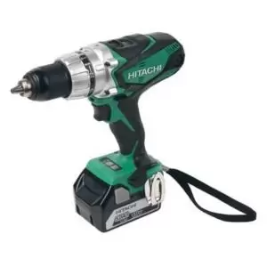 Image of Hitachi 18V 5Ah Li-Ion Cordless Combi Drill 2 Batteries Dv18Dsdl/jj Black & Green