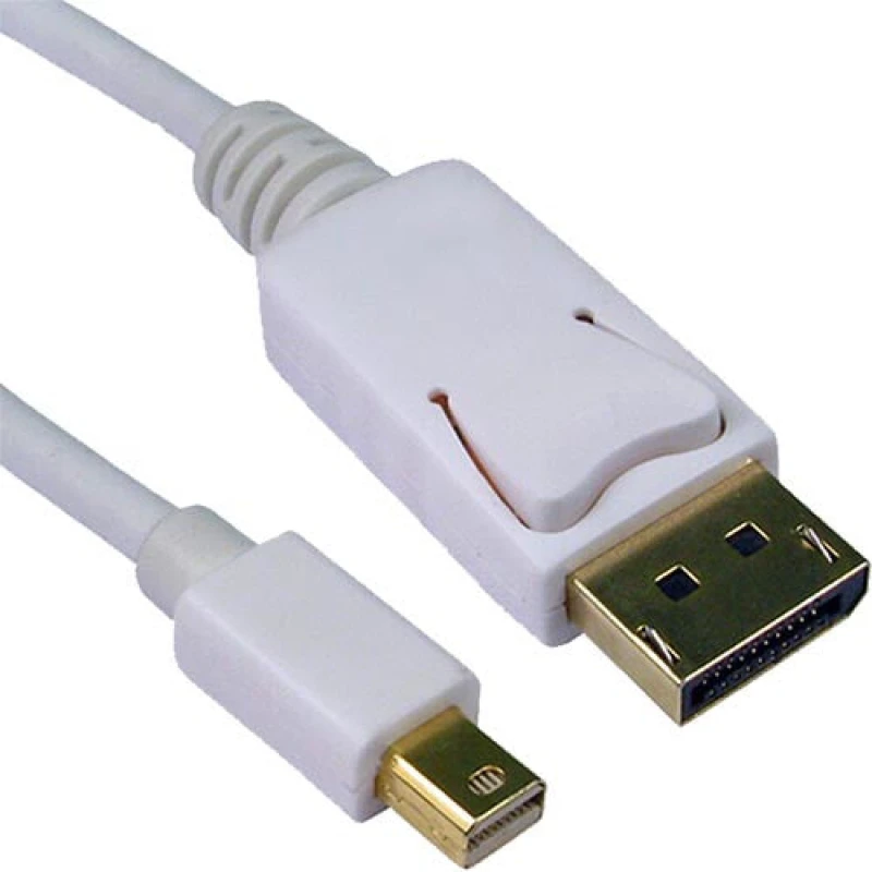 Image of Cablenet Cablenet 2m DisplayPort 1.2 Male - Mini DisplayPort Male (4Kx2K@60Hz) White PVC 32-2412A
