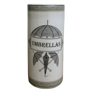 Image of Ceramic Umbrella Stand, Monochrome Umbrella Print