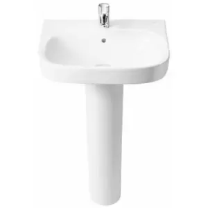 Image of Debba Basin with Full Pedestal Pick Up Pack - White - Roca