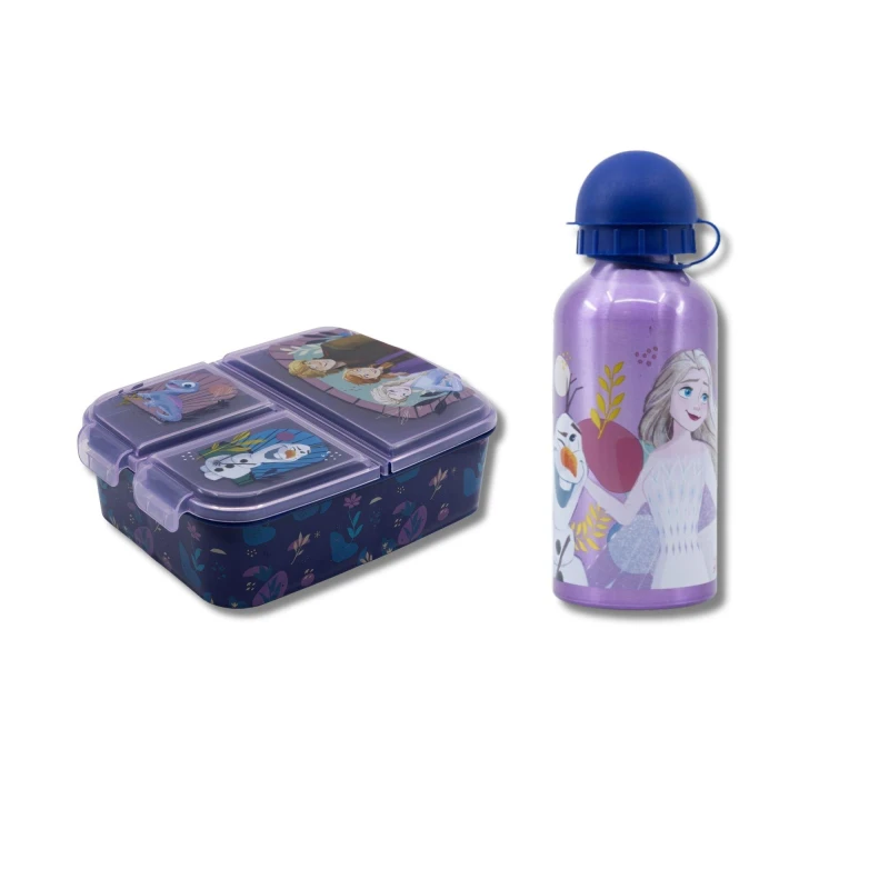 Image of frozen Frozen 2 Piece Lunch Set With Aluminium Bottle Purple