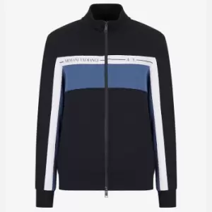 Image of Armani Exchange Cotton-Blend Zip-Up Sweatshirt - S