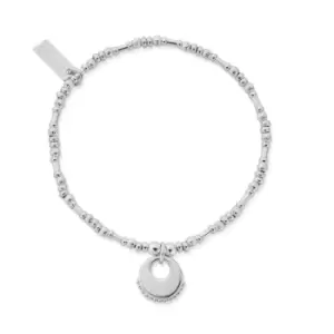 Image of ChloBo Silver Personalised Pumpkin Eclipse Bracelet
