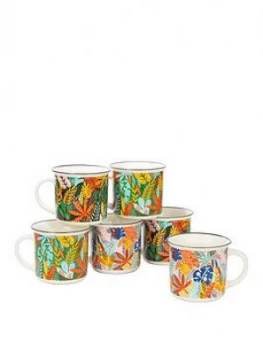 Image of Waterside 6 Piece Carnival Leaves Mug Set