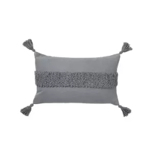 Image of Bedeck of Belfast Rare Earth Daru Embroidered Cushion 60cm x 40cm, Grey