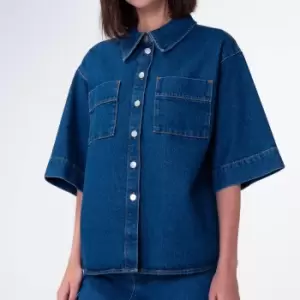 Image of Aligne Giana Organic Cotton-Denim Shirt - UK 16