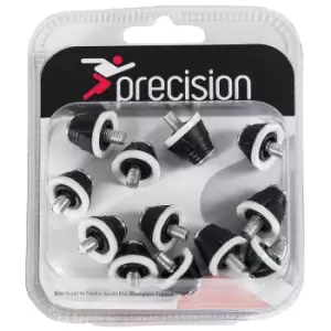 Image of Precision Premier Pro Football Boot Studs Set (One Size) (White/Black)