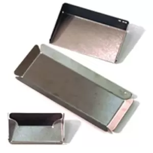 Image of Techstyle Memo Stainless Steel Office Organiser Set / Pen Tray / Card Holder Silver