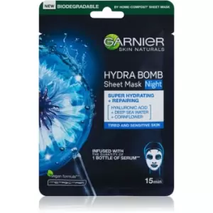 Image of Garnier Skin Naturals Hydra Bomb nourishing face sheet mask Night 28 g