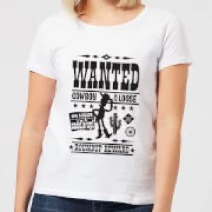 Image of Toy Story Wanted Poster Womens T-Shirt - White - M