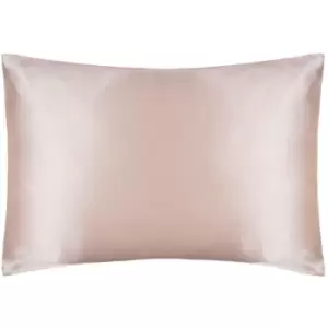 Image of Belledorm 100% Mulberry Silk Pillowcase (One Size) (Pink) - Pink