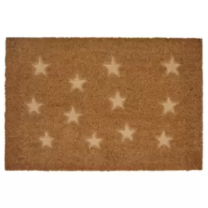 Image of Star Embossed Coir Doormat