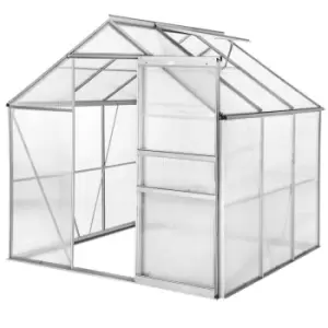 Image of Tectake Greenhouse In Aluminium & Polycarbonate - Small