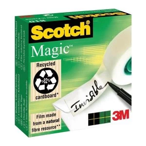 Image of Scotch Magic 810 25mm x 66m Invisible Tape Matte finish Clear Single