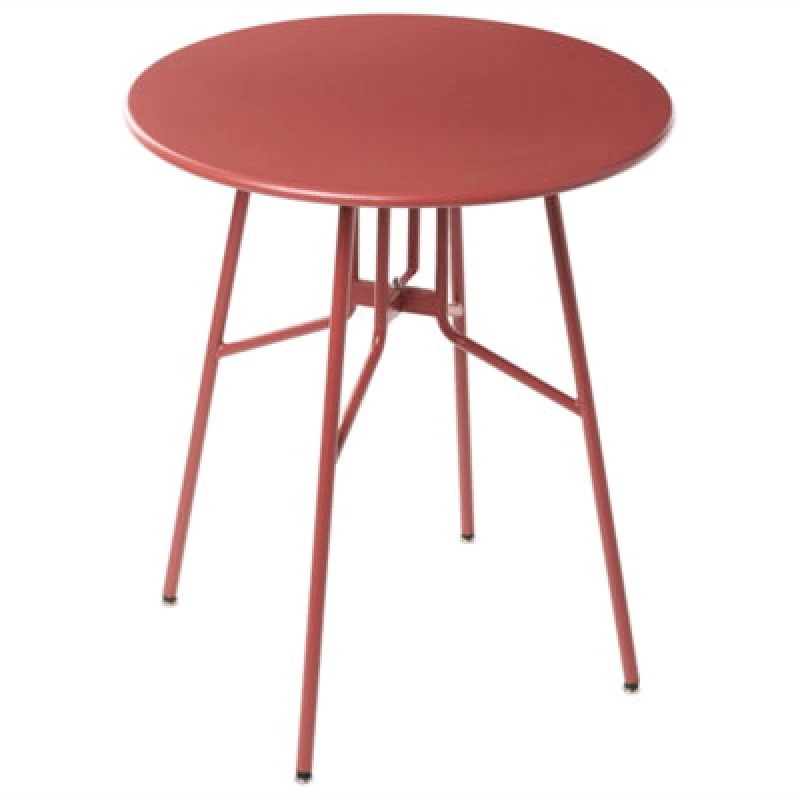 Image of Beliani Bistro Table Taltal 64cm 64cm Metal Red