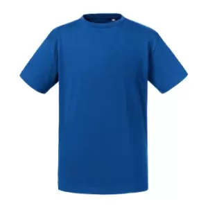 Image of Russell Childrens/Kids Organic Short-Sleeved T-Shirt (7-8 Years) (Bright Royal Blue)