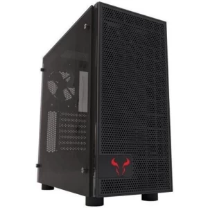 Image of Riotoro CR500 Gaming Case with Window ATX No PSU Tempered Glass 2 x 12cm Fans Black
