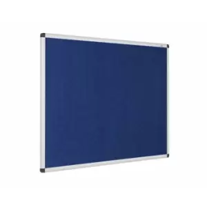 Image of Metroplan Eco-Colour Aluminium Framed Flame Resistant Noticeboard 900 x 1200mm, Blue