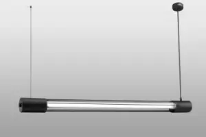 Image of Valo Straight Linear Pendant Light Black T8