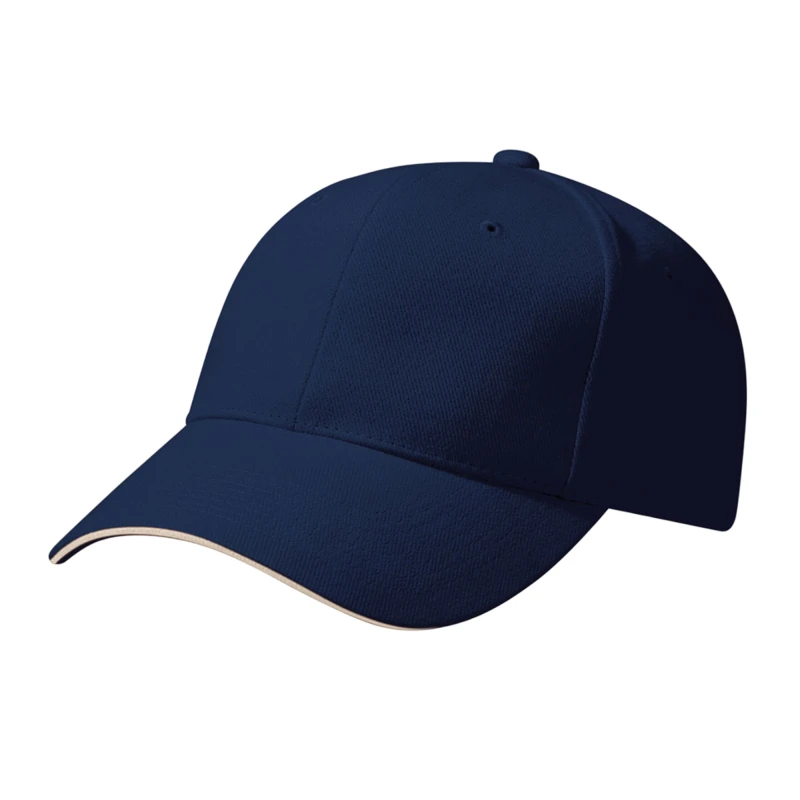 Image of Beechfield Beechfield Men Pro-Style Heavy Brushed Cotton Baseball Cap in Navy Navy One Size Male 5063527976765