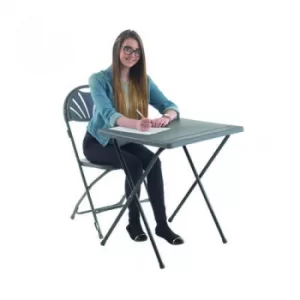 Image of Titan Folding Exam Desk Polypropylene Charcoal KF78653