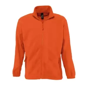 Image of SOLS Mens North Full Zip Outdoor Fleece Jacket (M) (Neon Orange)