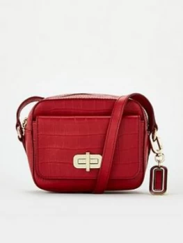 Image of Tommy Hilfiger Lock Crossover Croc Bag - Red