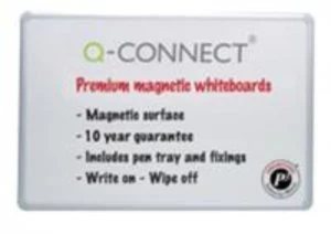 Image of Q Connect Premium Magnetic Drywipe Board - 1200x900mm
