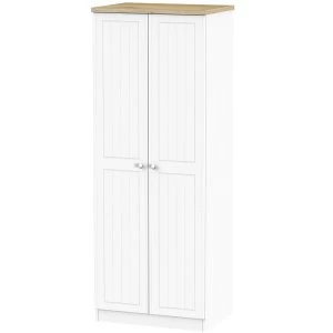 Image of Robert Dyas Wilcox Ready Assembled 2-Door Wardrobe - Porcelain Ash