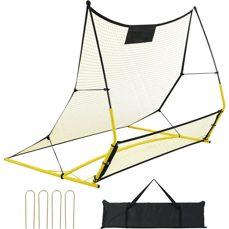 Image of MOPHORN Mophorn - 2-IN-1 Portable Soccer Trainer, 72'x51' Rebounder Net, Iron Soccer Practice Equipment with Portable Bag, Ideal for Team and Solo Tra