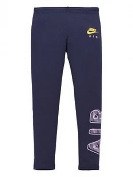 Image of Nike Girls Nsw Air Favorites Leggings - Black/Purple