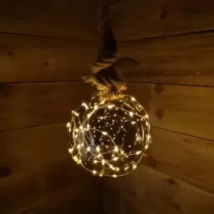 Image of 20cm Warm White Large Bauble LED Christmas Lights Window Decorations Timer Light