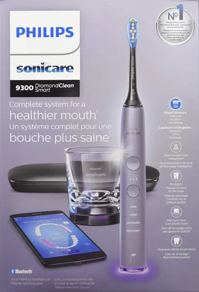 Image of Philips Diamond Clean Smart Cashmere Grey & Black Electric Toothbrush