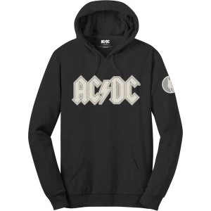 Image of AC/DC - Logo & Angus Mens Medium Pullover Hoodie - Black