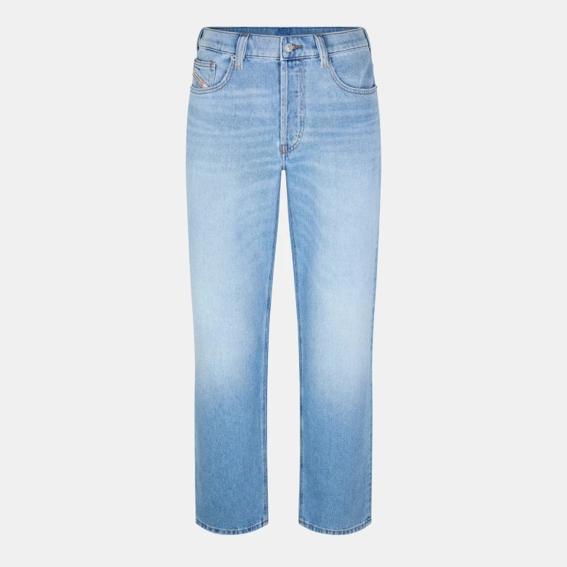 Image of Diesel Mens Wide Leg Jeans 01 Light Blue male 30W R