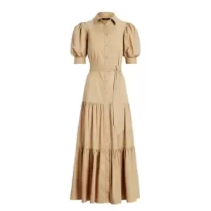 Image of Lauren by Ralph Lauren Belted Shirtdress - Brown