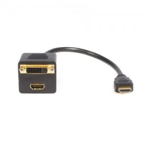 Image of 1 ft HDMI Splitter HDMI to HDMI DVI D MF