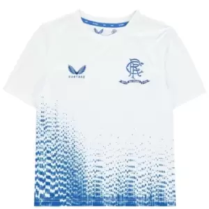 Image of Castore Rangers Pre Match Shirt 2021 2022 Junior - White