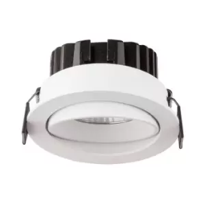 Image of Denton 9cm Recessed Downlight White Aluminium LED 12W 720Lm 3000K IP65 - Merano