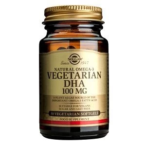 Image of Solgar Natural Omega 3 Vegetarian DHA 100 mg Softgels 30 softgels