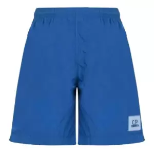 Image of CP COMPANY Junior Stitch Logo Swim Shorts - Blue