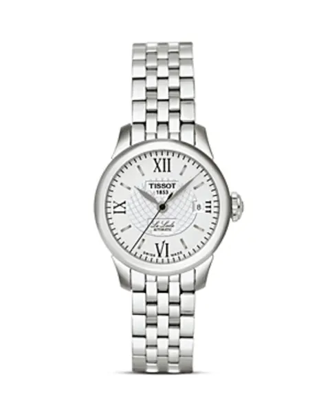 Image of Tissot Le Locle Womens Silver Stainless Steel Automatic Watch, 25mm