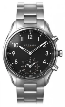 Image of Kronaby 43mm APEX Bluetooth Stainless Steel Black Dial A1000 Watch