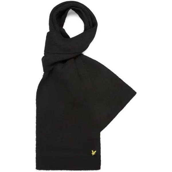 Image of Lyle and Scott Lyle Chunky Scarf Sn99 Scarves One Size Black 98340603000