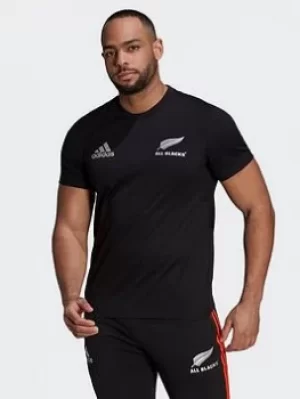 Image of adidas All Blacks Rugby Cotton T-Shirt, Black, Size S, Men